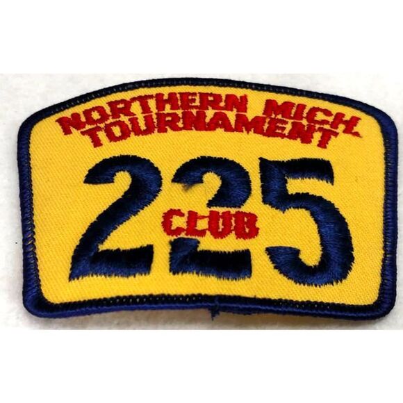 Northern Michigan Tournament Patch 225 Club Bowling Award Embroidered - Picture 1 of 4